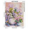 DIY Purple Flowers 5D Diamond Painting Cross Stitch Kits Diamond Embroidery Full Rhinestone Decor