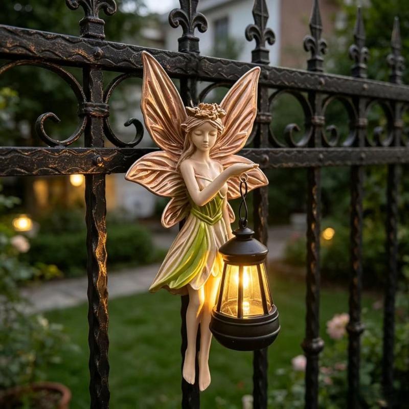 Garden Decorative Wall Sconce with Sunlight Charging for Porch Yard Tree Branch or Entryway, Outdoor Decor Piece Home Accent