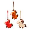 Realistic Pony Plush Keychain Soft Stuffed Animal Zodiac Lucky Horse Bag Charm Year of The Horse 2026 Birthday Xmas Gift