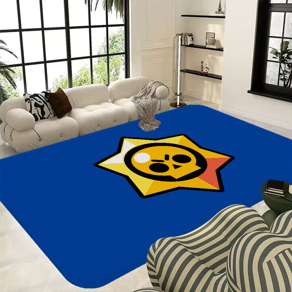 Cute Cartoon B-Brawl Game Floor Mat Retro Multiple Choice Living Room Kitchen Rug Non-Slip Modern Home Decor