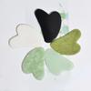 5-Color Option Heart-Shaped Jade Gua Sha Scraping Board Facial Massage Tool - Black White Green Blue - Scraping Massager