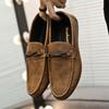 Summer New Men's Loafers Comfortable Flat Casual Shoes Men Breathable Slip-On Soft Leather Driving Shoes 2025