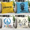 Cigarette Peace Cushion Cover Cushion Cover Set 4Pcs 50X50 45X45 40X40 Pillowcase Decorative Sofa Home Decor