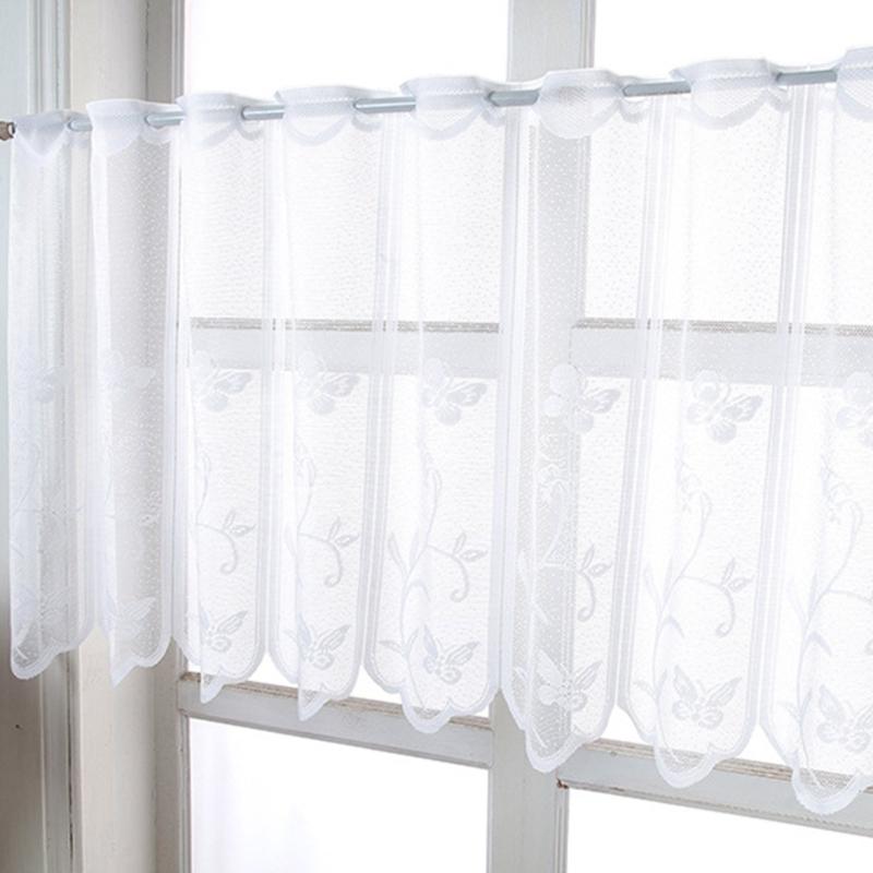 Country Style Sheer Curtain with Romantics Lace Design, Perfect for Dividing Space,for Timelessly and Gracefuls Home