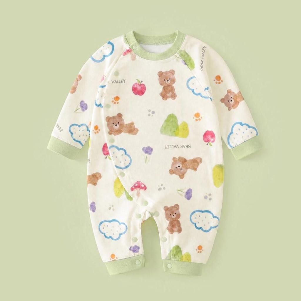 Unisex Cotton Baby Romper - Spring/Autumn Cartoon Onesie for Newborns