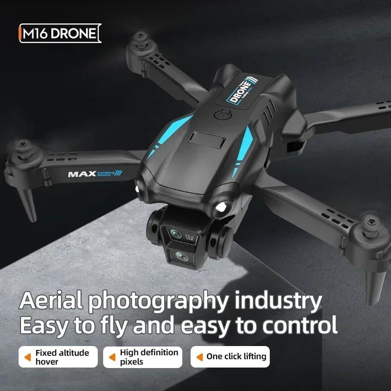 New M16 Drone 5G Optical Flow Switching Drone Dual Camera GPS 4K Aerial Drone Wifi FPV Foldable Remote Control Toy Chlidren Gift
