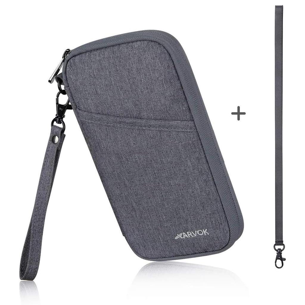 ARVOK Passport Neck Security Passport Lightweight 13 Large Convenient for International Neck Strap Hand Travel Pouch Case, Strap, 2-Way, RFID-Proof,