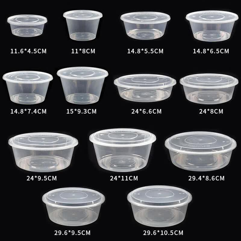 HANDUNYOU Disposable Round Meal Prep Containers