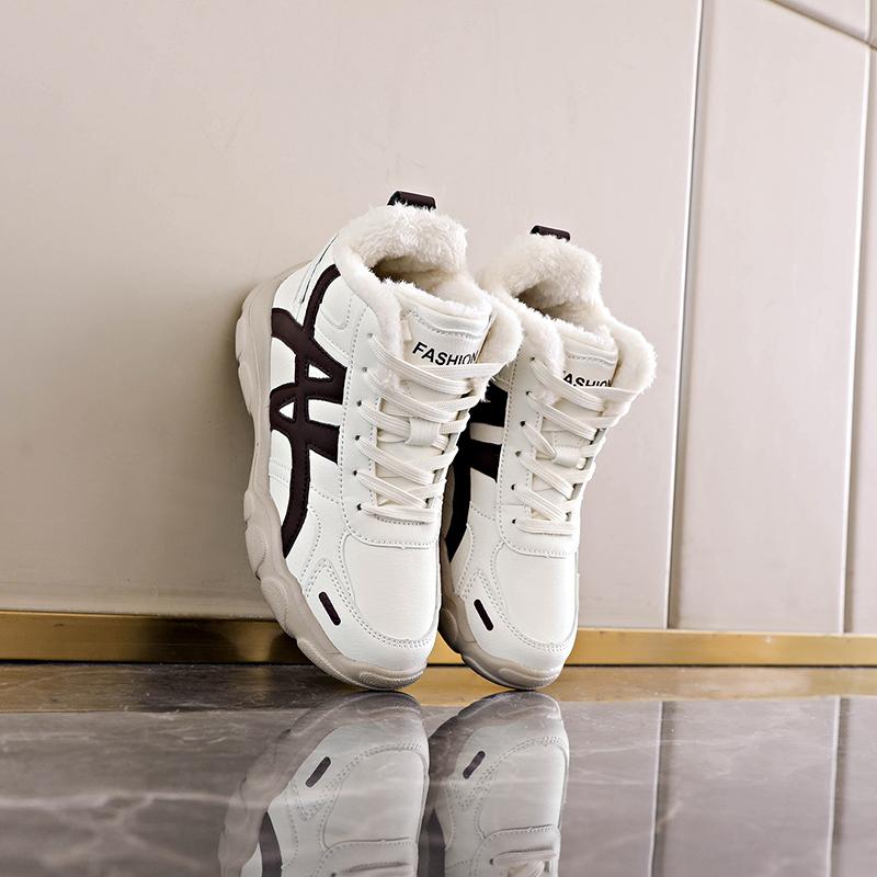 TUINANLE Women's Winter Ankle Boots New Casual Sports Warmed Shoes Woman Platform Plus Plush Sneakers