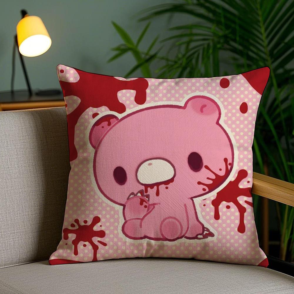 Cartoon G-Gloomys Bear Cushion Cover Soft Short Plush Double-Sided Printing Home Decor Machine Washable Pillow Case Gift