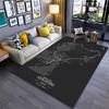 Nürburgring F1 Rennstrecke Teppich Rutschfester Teppich für Wohnzimmer Schlafzimmer Sofadekor KinderSpielBodenmatte Teppich