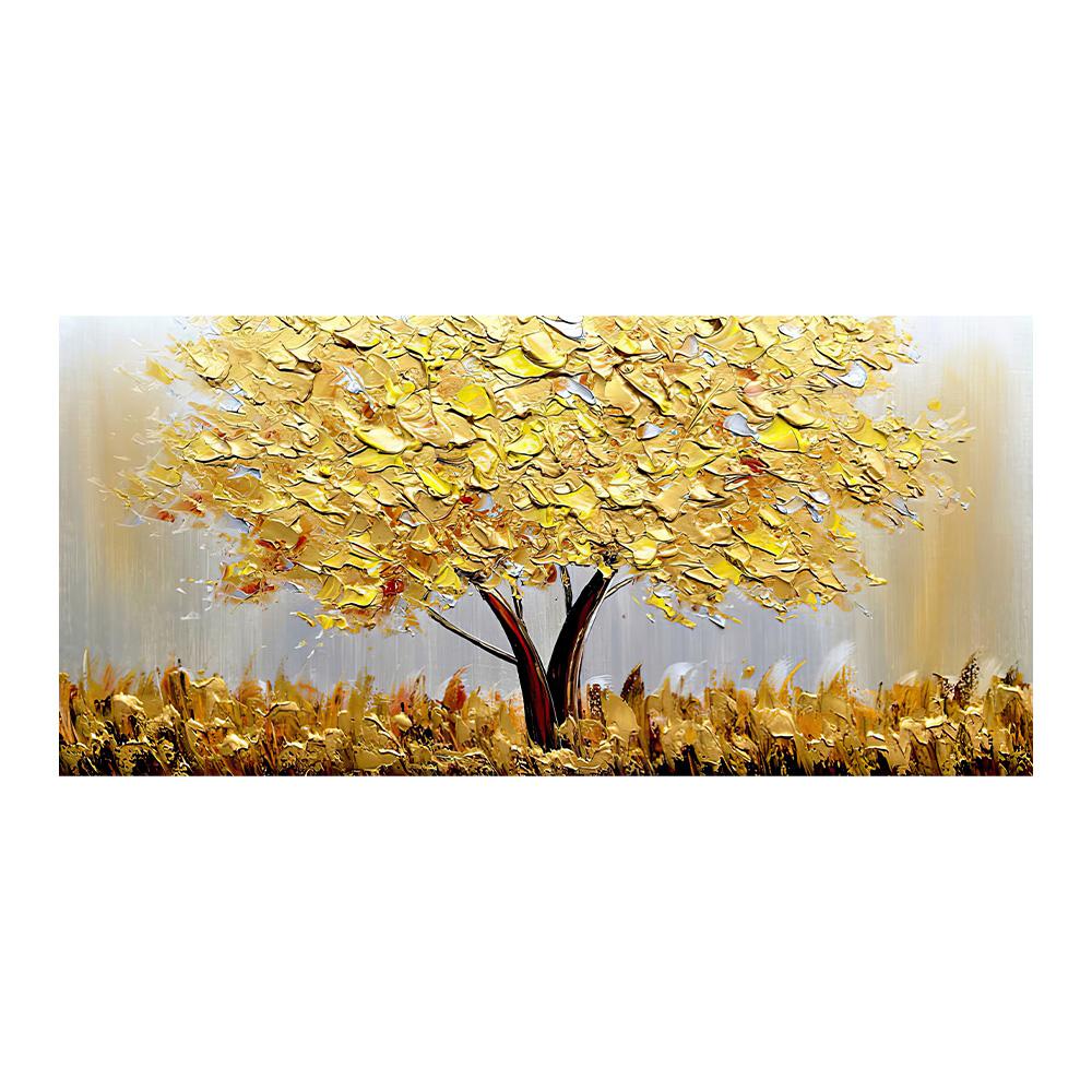 

Золотое Денежное Дерево Масляная Живопись На Холсте Постеры И Принты Современная Настенная Картина Домашний Декор Для Гостиной F 20x40cm NoFrame