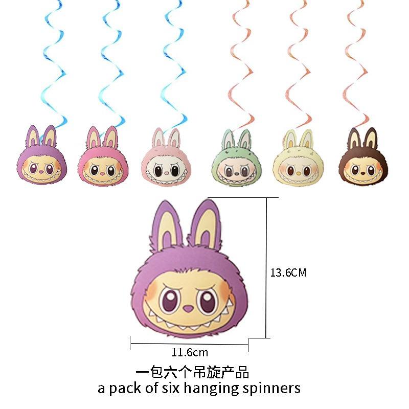New Super Cute Birthday Tableware Party Theme Disposable Paper Plate Tissue Paper Cup Tablecloth Flag Cross