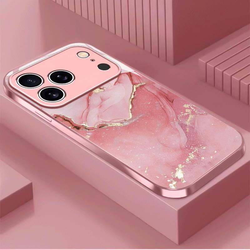 Colorata Custodia per Telefono in Vetro Galvanizzato Per iPhone 17 16 15 14 13 12 11 Pro Max Plus 16E 17Air Cover