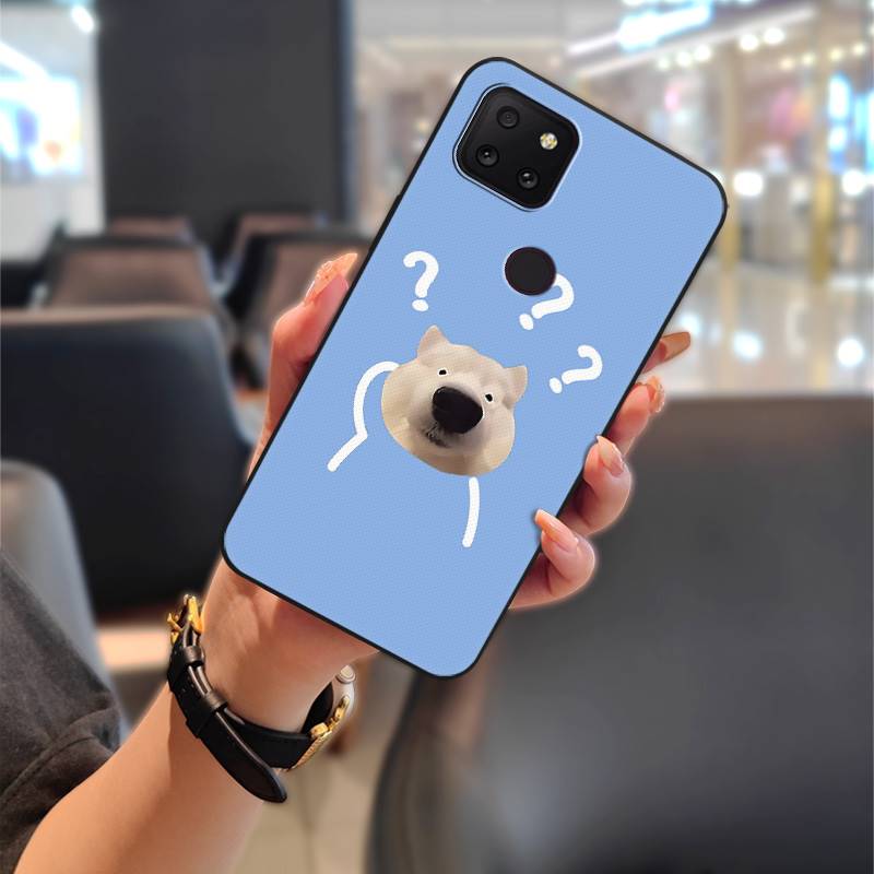 Anti-dust Silicone Phone Case For TCL T-Mobile Revvl 5G Cartoon Couple Full Wrap Dirt-resistant Anti-knock TPU Durable