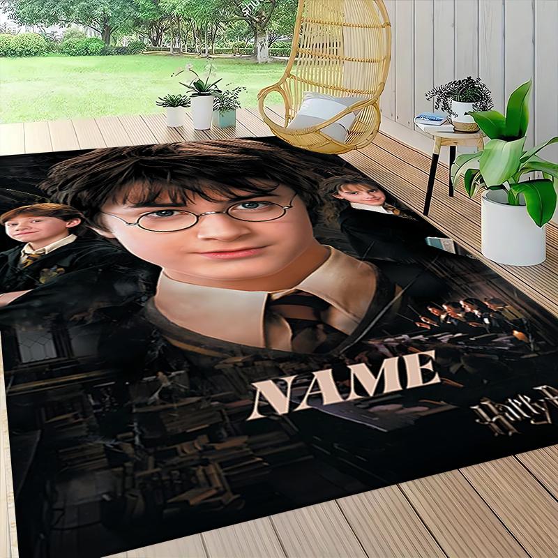 Custom Name "Harry Potter White Owl" Carpet Rug Customizable Soft Washable Anti-Slip Home Living Room Sofa Mats Personalized Rug. 090976