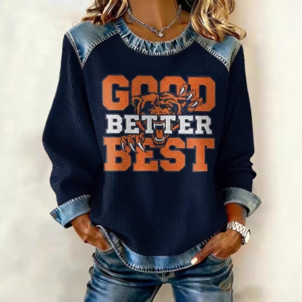 Autumn Fashionable Comfortable Casual Versatile Loose Women's Multi Color Printed Round Neck Long Sleeved T-Shirts
