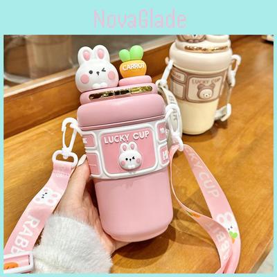 Cute Girls Insulated Drinking Cup With Straw Lock For School And Travel