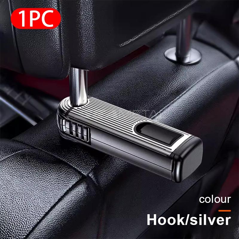SEAMETAL Multifunctional Car Hook Seat Back Headrest Rod Hanging Hook Large-Bearing Stable Car Backseat Hanger for Passenger