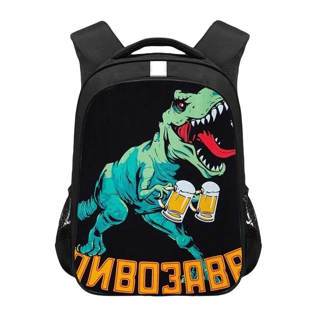 Anime Peripheral Printed Backpack, Personalized Backpack Storage Bag,1pc,Tyrannosaurus Children's Kindergarten Backpack,10*14in