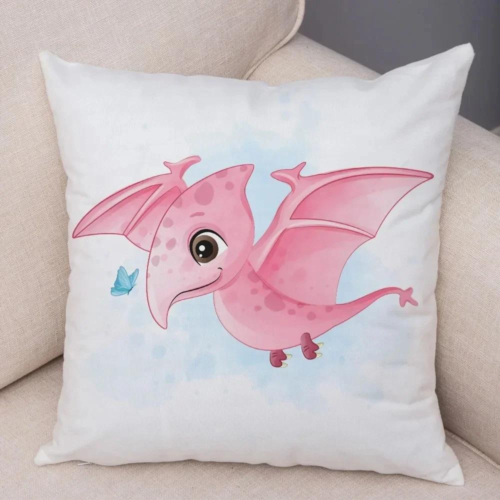 Cartoon Jurassic Dinosaur Decorative Pillowcase Car Ornaments Office Living Room Sofa Home Pillowcase
