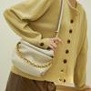 Women's Leather Pleated Cloud Bag, New Fashion Chain Dumpling Bag, Single Shoulder Crossbody Bag