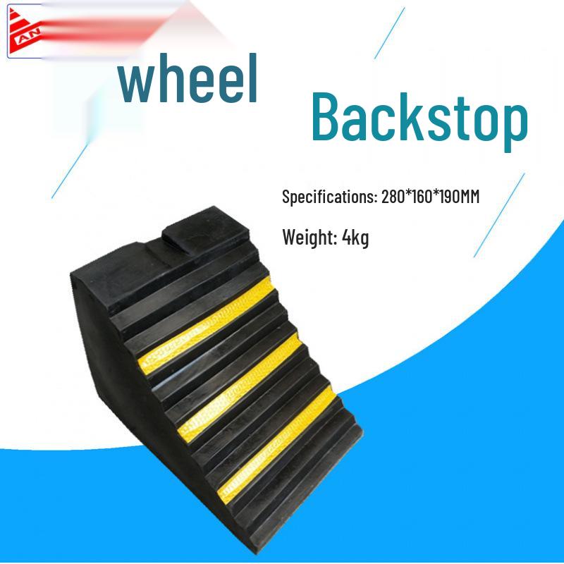 Portable Rubber Wheel Chock: Car, Truck, Parking Anti-Roll Stopper, Skid Preventer Triangle.