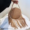 Handgefertigte Baumwollgewebte Gestrickte Quasten Umhängetasche Vintage Schulter Umhängetasche Damenmode Strand Sommer Handtaschen 2023 Tasche