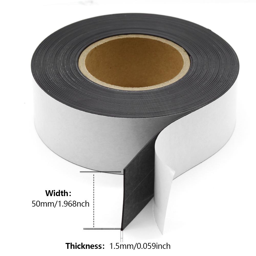 1M Flexible Rubber Magnetic Strip Self-Adhesive Cuttable Magnetic Tape DIY Wall Photo Poster Fixing Tool Wall Memo Strip