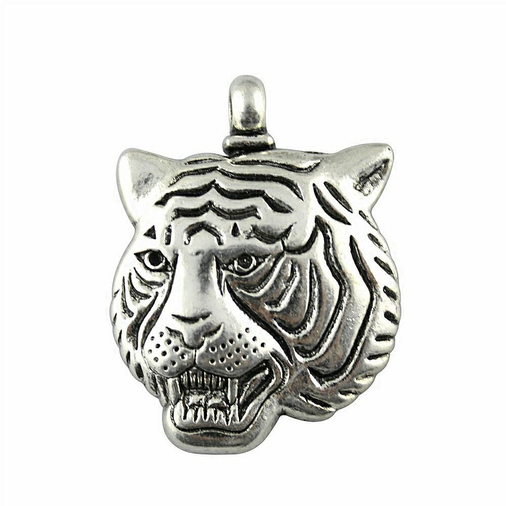 Retro Leopard Charms Metal Animal Pendants For Jewelry Making Handmade Supplies