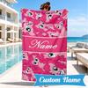 Custom Name Pinkie Unicorn Journal Beach Towel Microfiber Beach Towel, Lightweight and Quick-Dry, for Summer Travel, Swimming Pool Gift