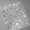 1Pcs 5D Embossed Aurora Butterfly Nail Art Stickers Self Adhesive Decals For Nails Decoration DIY 3D Acrylic Nail Supplies Parts