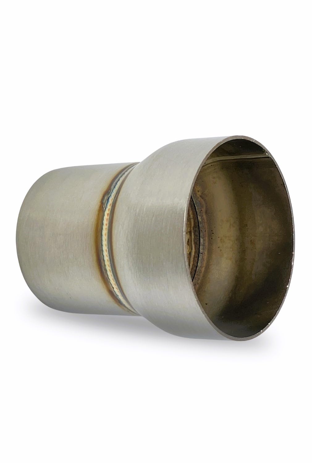 

UMikke Motorcycle Muffler Joint Insertion Diameter Conversion Adapter Expi Middle Pipe 2.4 in (60.5 60.5→50.8_1p серебряный