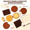 With Scent Notebook Chocolate/Cookie Shape Pocket Journal Cookie Shaped Notebook  Gift