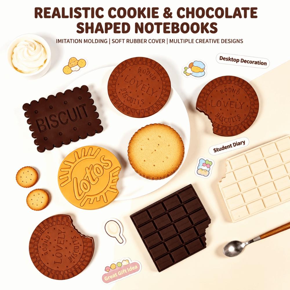 With Scent Notebook Chocolate/Cookie Shape Pocket Journal Cookie Shaped Notebook  Gift
