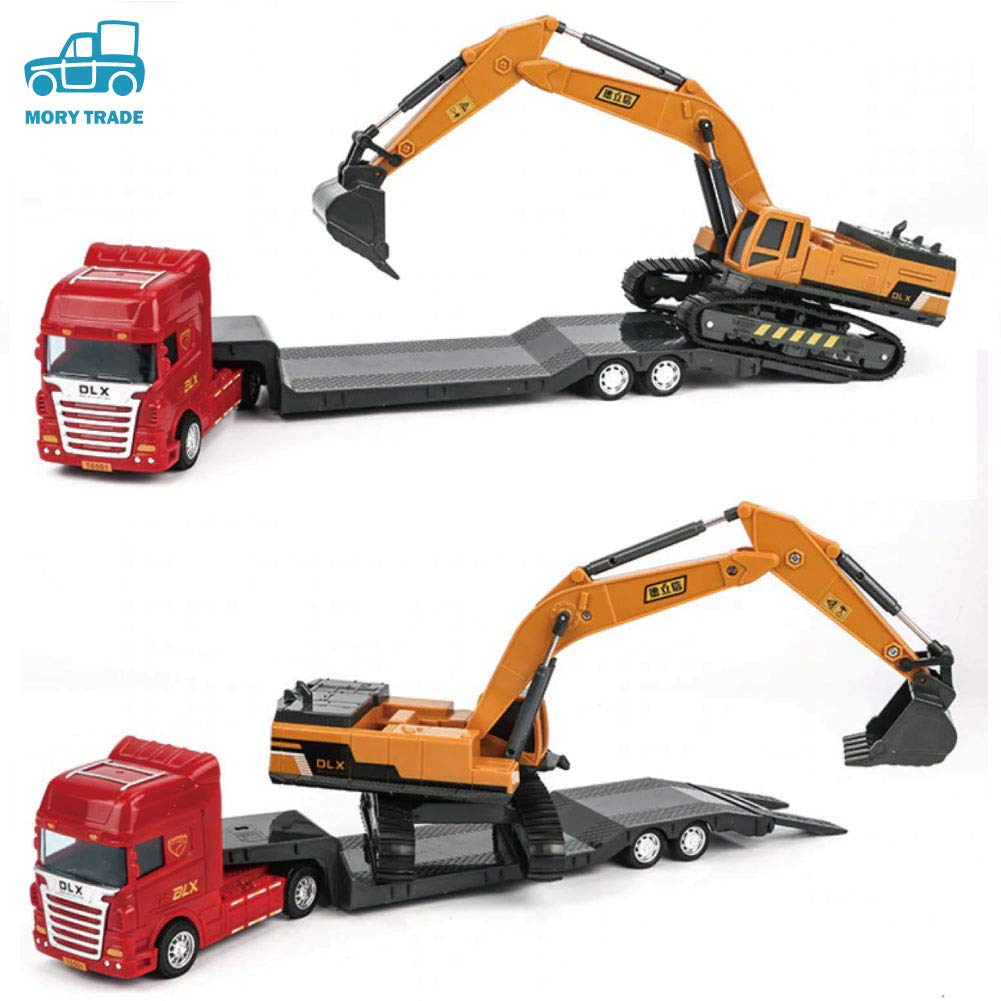 Morytrade Truck Trailer Toy Gift for Boys Kids 6+ (Excavator)
