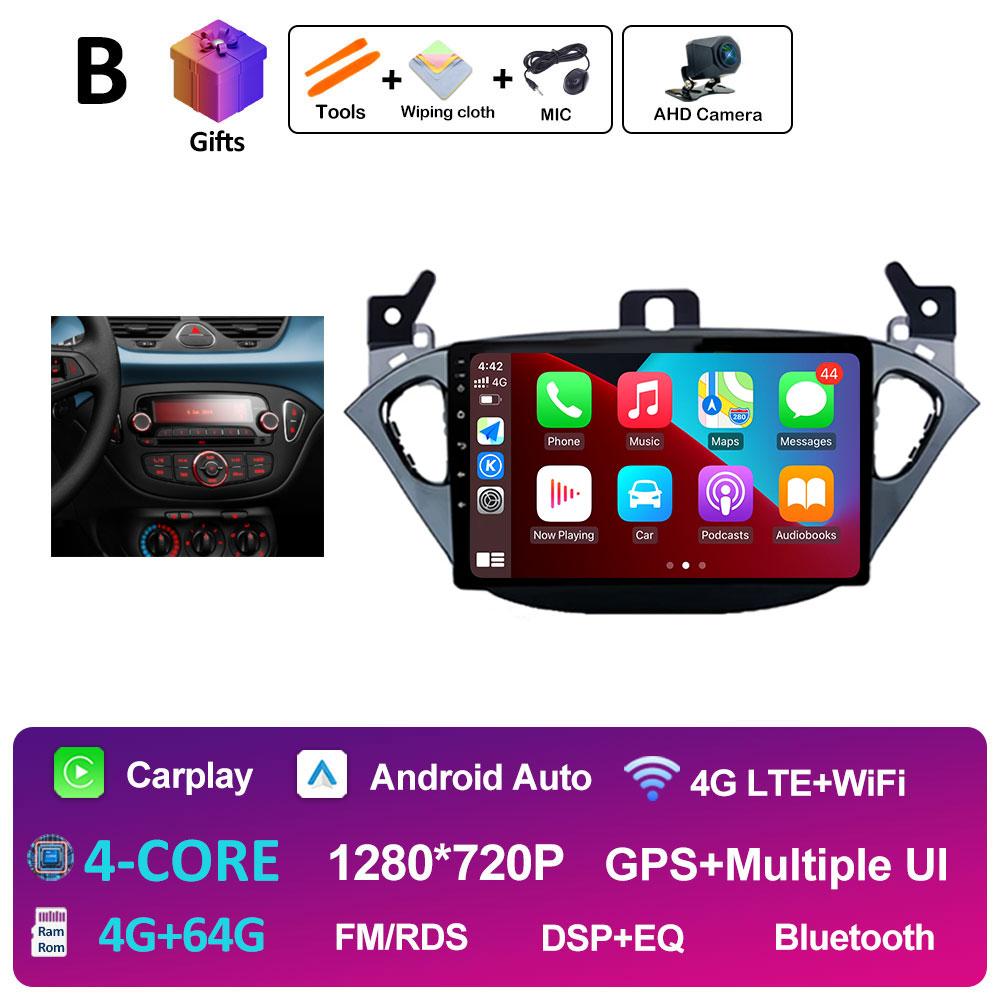 9 Inch Car Video For Opel Corsa E 2015 2016 2017 2018 2019 Radio Player Navigation GPS Wireless Carplay Cooling Fan Auto Tools