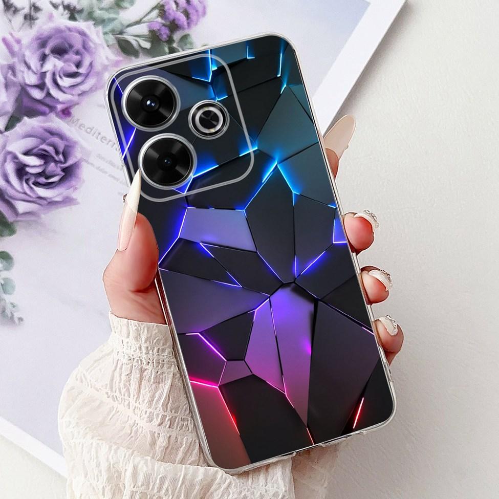 Clear Casing For Xiaomi Poco M6 Plus Cover For Xiaomi Poco M6 4G Case Luxury Butterfly Love Fashion Flowers Cool Lion Painted