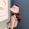 Personality Oversized Brim Anti-ultraviolet Square Cotton Beach Cap Sun Hat Empty Hat Double Sided