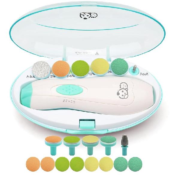 Baby Nail Trimmer 21 in 1, Usage Labeled Case & 13 Extra Replacement Tools, Royal Angels Baby Electric Nail File, Baby Nail Care, Nail Clipper