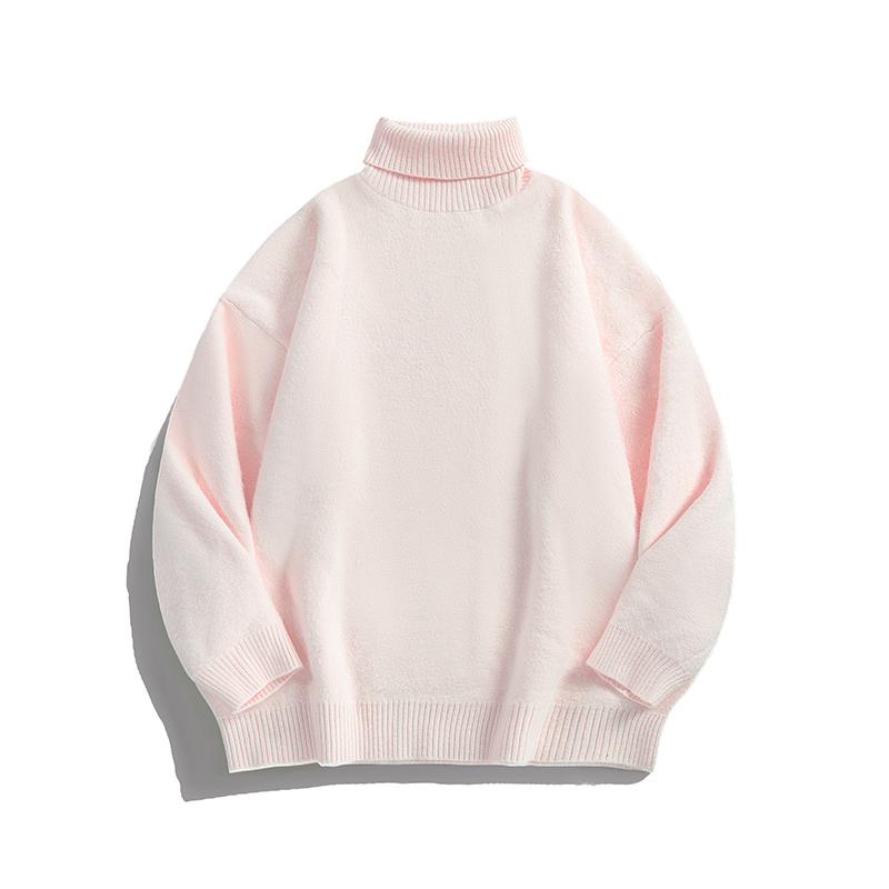 Autumn Men Turtleneck Sweater Winter Men Fleece Pullovers Rollneck Knitted Sweater Men Lazy Style Knitted Jumper Slim Fit Casual Sweater