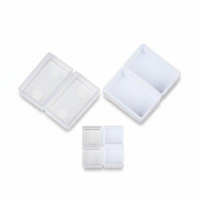 5/20/50 pièces Boîte à Pigments en Plastique Blanc Transparents Godets de Peinture DIY Aquarelle Peinture à l'Huile