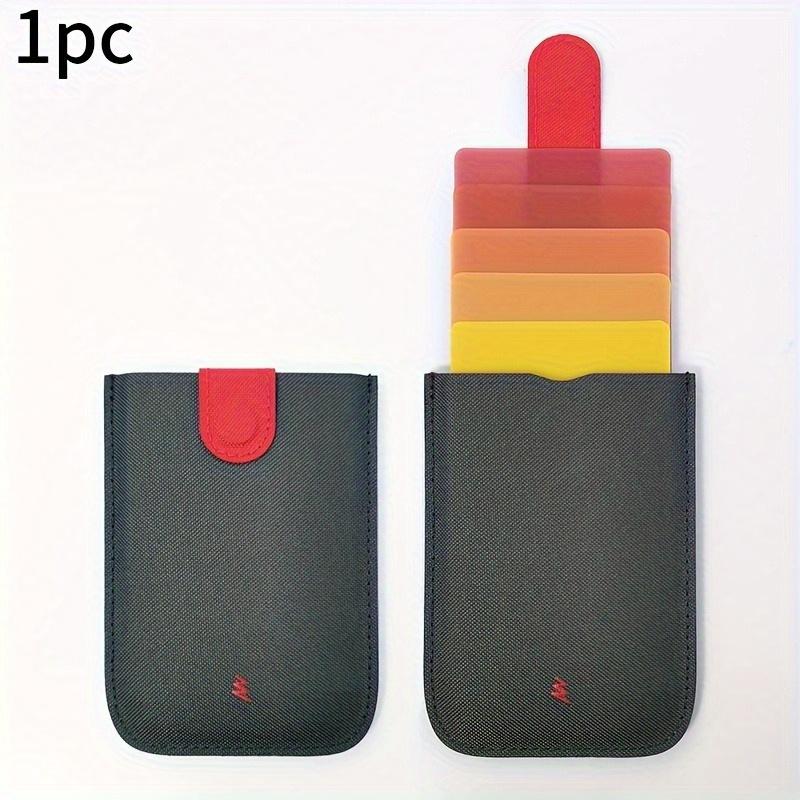 1PC color gradual change pull card bag laminated card bag ultra-thin practical small simple storage anti-degaussing compartment design