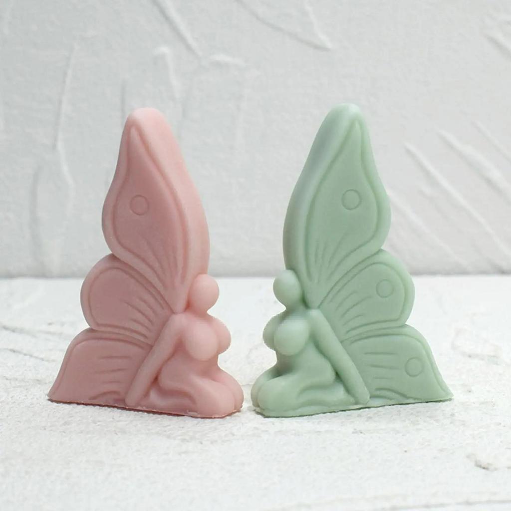 Angel Butterfly Silicone Candle Mold DIY 3D Butterfly Elf Cake Decor Baking Mould Aromatherapys Gypsum Soap Resin Mold