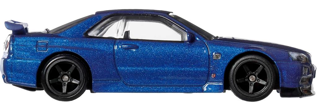 Hot Wheels Car Culture Timeless Icons Nissan Skyline II Vehicle Toy Diecast Car for Ages 3 and JBK92 GT-R V-Spec (BNR34) Up, Blue,