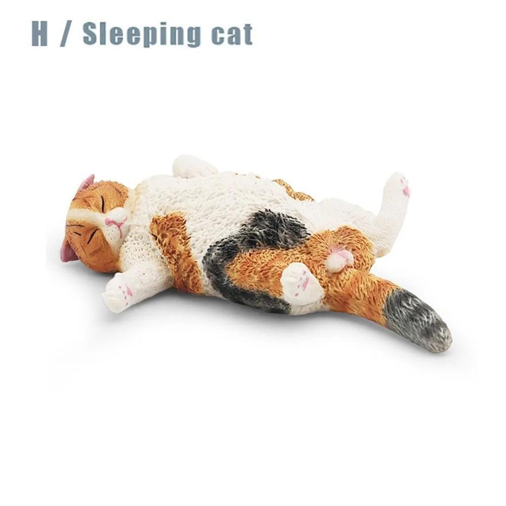 Exquisite PVC Simulation Cat Model Siamese Ragdoll Persian Cat Lifelike Realistic Pet Figurines Simulation Pet Car Decoration