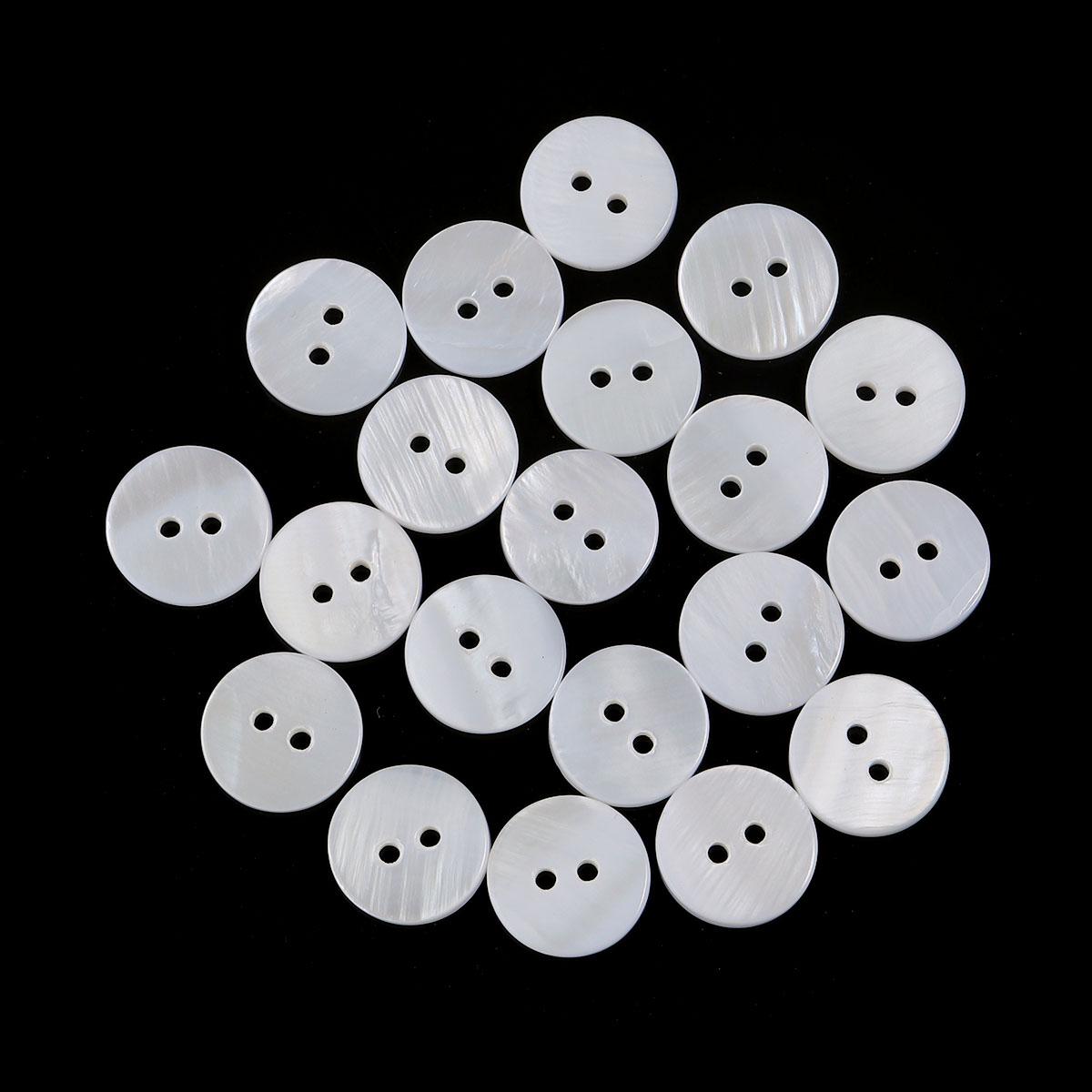 

5-20pcs/lot Natural Shell Sewing Buttons Round 2-holes Flatback Buttons Sewing Accessories DIY Crafts Clothing Shirts Decoration