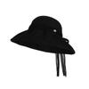 Summer Wide Brim Sun Hat For Women With Breathable Polyester Material And Adjustable Fit