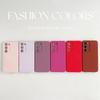 Coque souple en silicone liquide pour SamsungS25Ultra S24 Plus S23 S22 Ultra S24 S22 coque de protection anti-chute à couverture complète de couleur unie