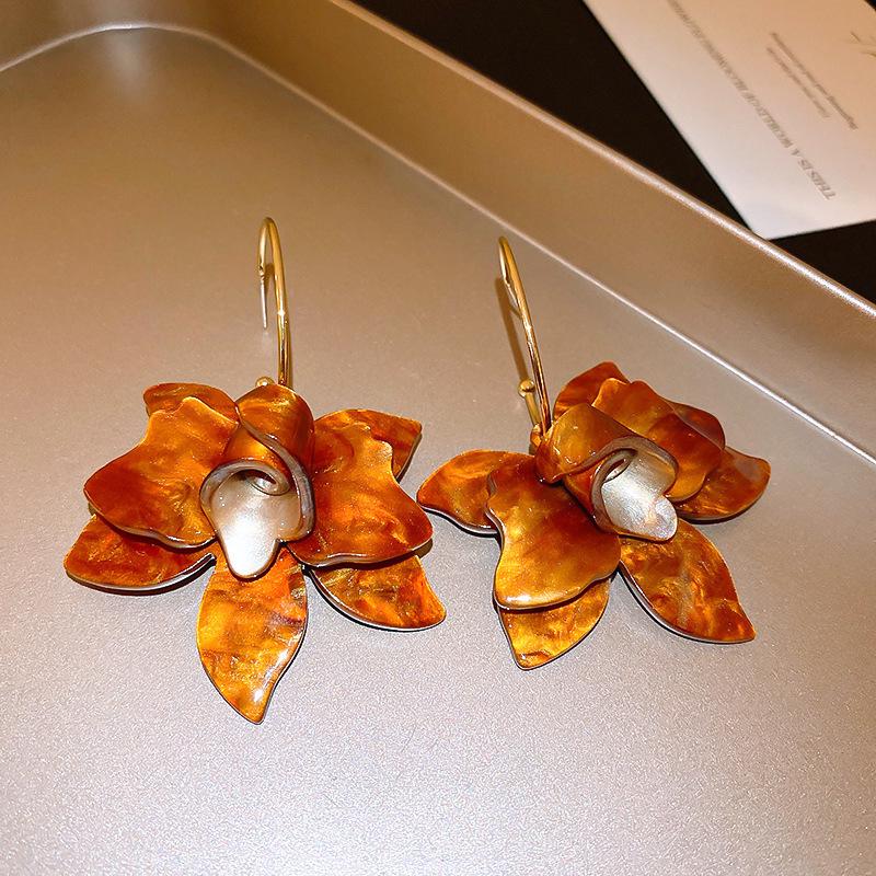 Silver Needle Geometric Irregular Resin Y2K Earrings - Retro Stud Ear Accessories for Women